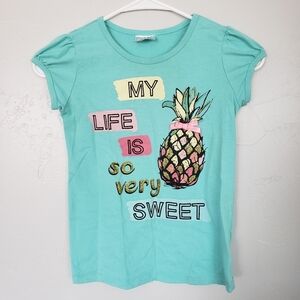 Beautees Life is Sweet T-Shirt Pineapple Girls 6X